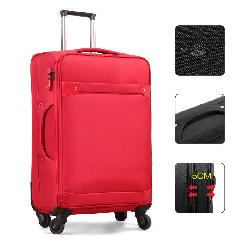 Large capacity hard shell suitcase with anti-theft zipper and password lock in coffee colour, 24 inch size