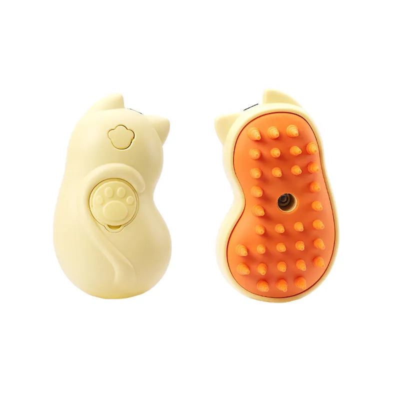3-in-1 steamy pet grooming brush with self-cleaning steam function for cats and dogs