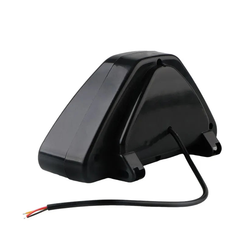 Universal triangular LED rear fog and brake warning light for cars and motorcycles