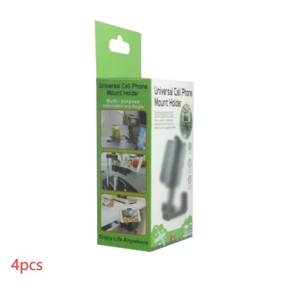 H22 black 360-degree rotary collapsible mobile phone holder on desktop
