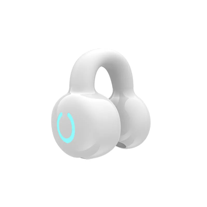 Clip-on YX03 Bluetooth headset in black silicone with wireless design for hands-free calls and music