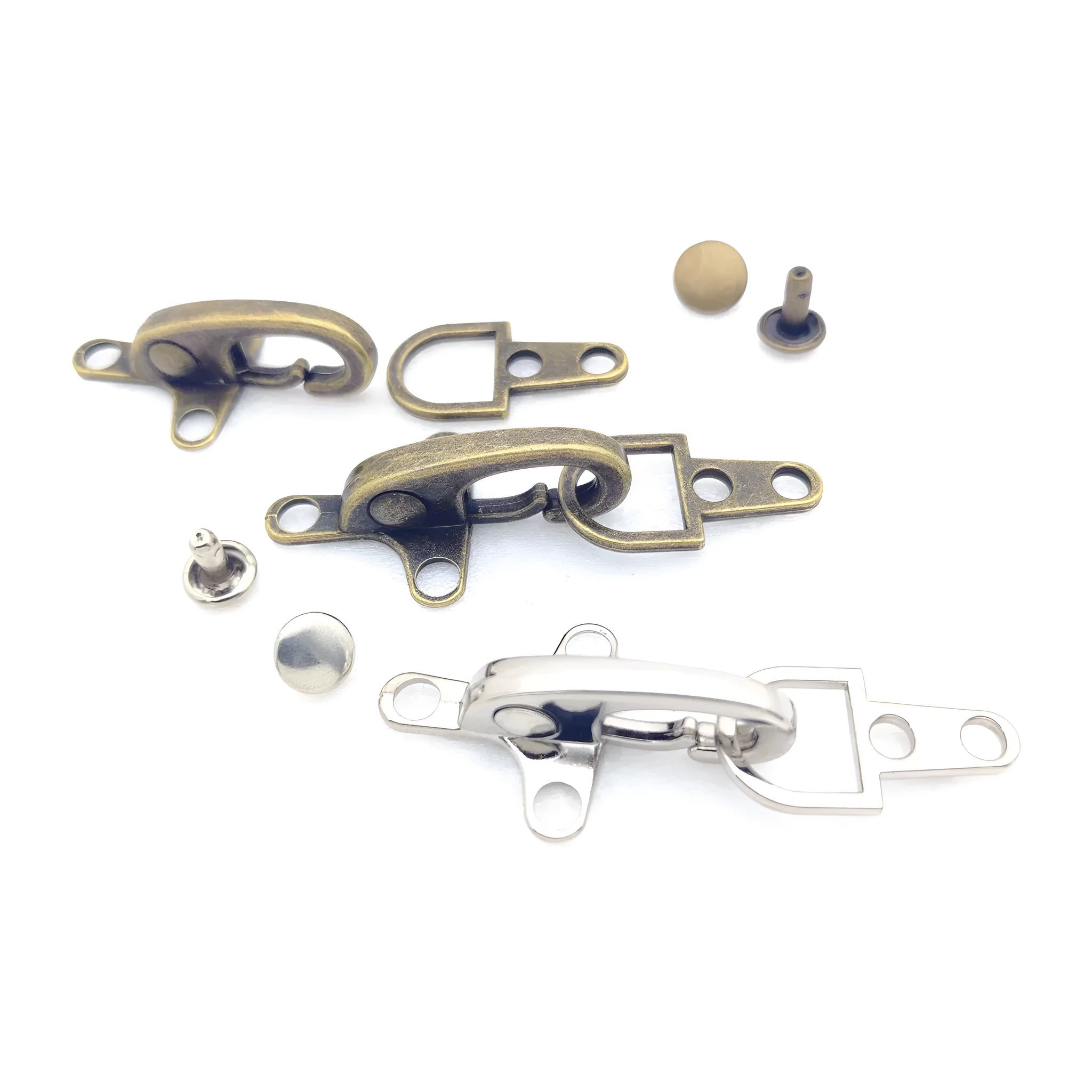 Zinc alloy metal aircraft-shaped hanging buckle decoration in bronze, gold, gun colour, or silver finish.