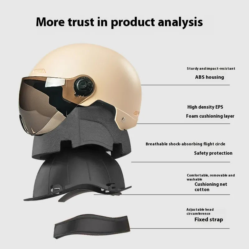 Adult electric bicycle helmet in multiple colours with ABS hard shell and visor option