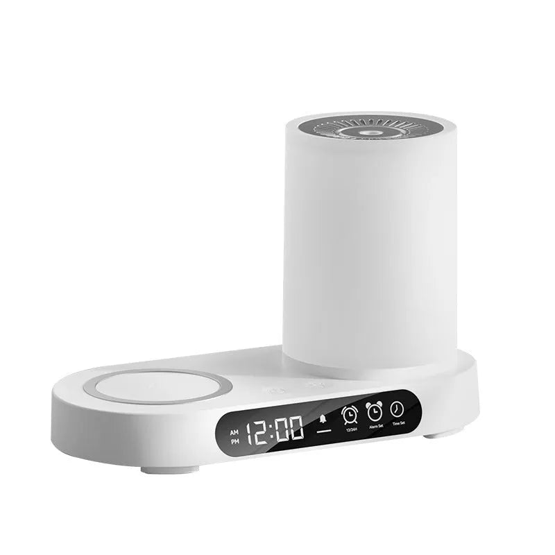USB desktop ultrasonic aroma diffuser heavy fog white light wood grain touch control timer