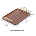 Square bamboo barbecue tray with brown wooden handle for food service