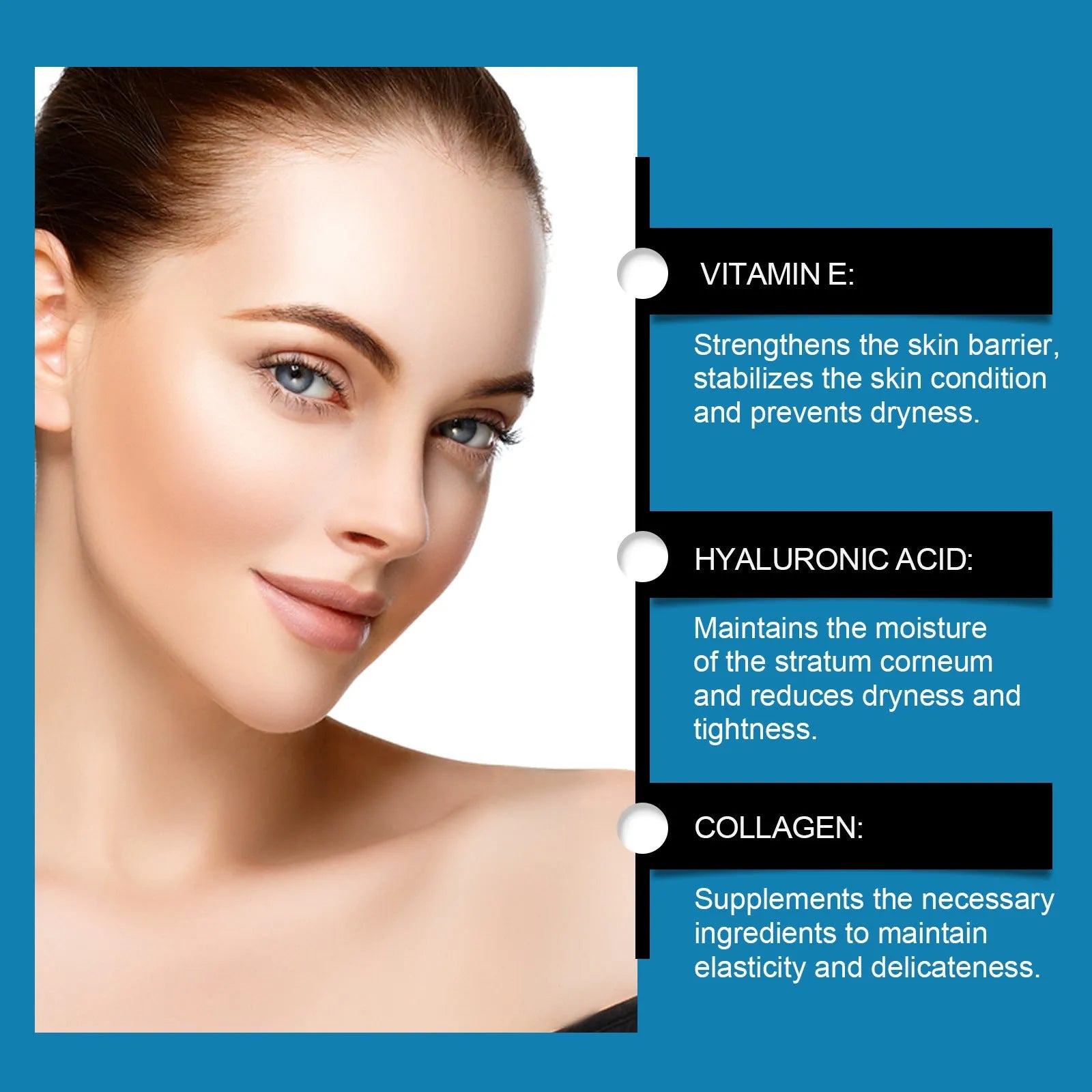 Pack of 5 forehead nourishing skin care patches with hyaluronic acid and collagen