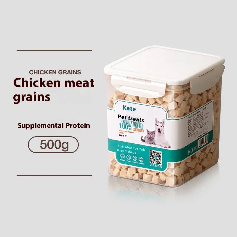 500g chicken freeze-dried cat snacks in bag or can packaging without grain content