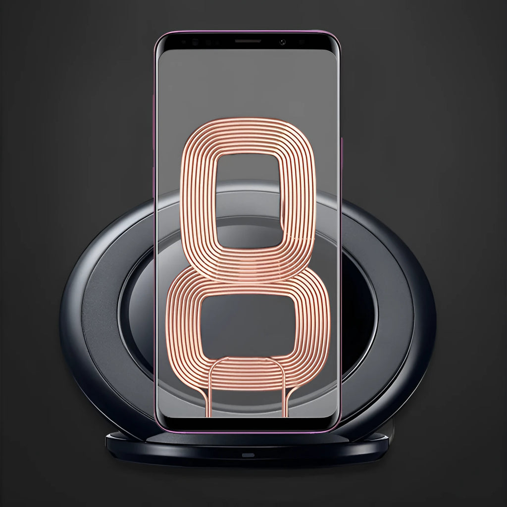 Black and white wireless charging pad for Samsung Galaxy Note Edge with USB connection