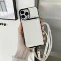 Litchi pattern textured protective case for iPhone, shown in multiple colour options.