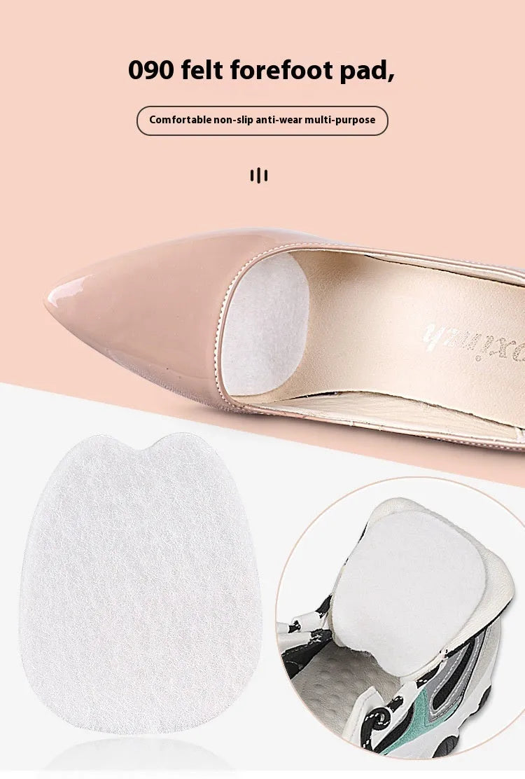 White thin felt shoe tongue stickers for front palm anti-wear protection