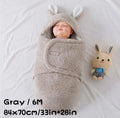 Adjustable baby sleeping bag with fleece swaddle design in unisex colours