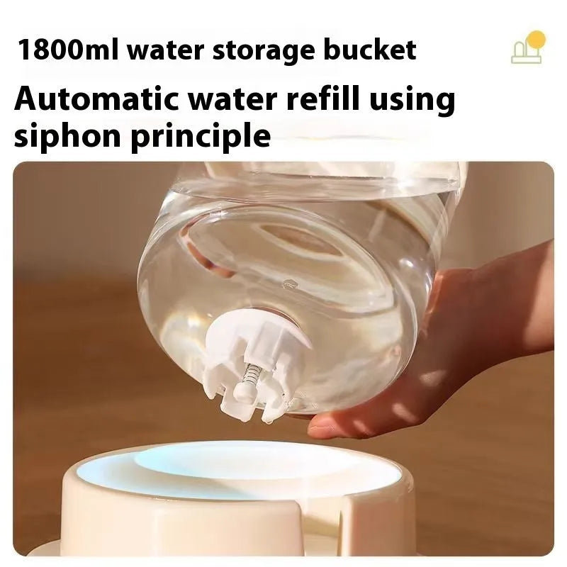 4000ML automatic pet feeder and water dispenser in PP with cream yellow tractor design
