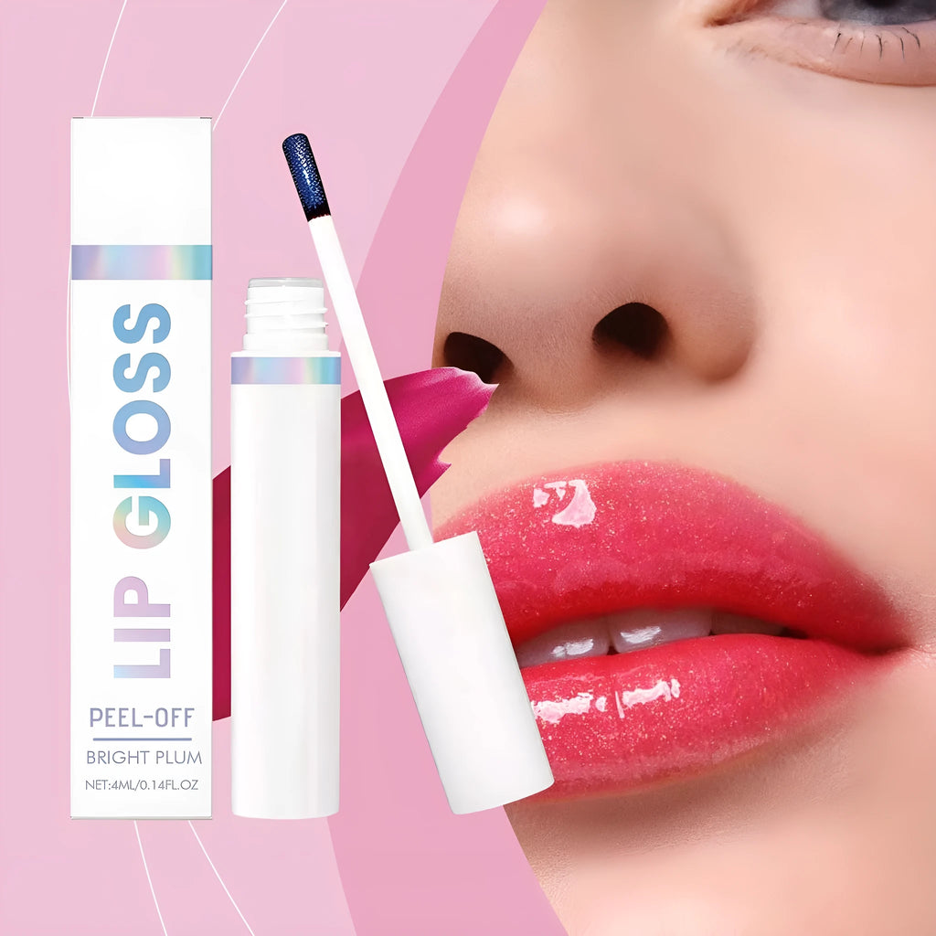 Moisturising glossy lip gloss 4ml bright plum portable lip makeup tube 1.68x11.2cm