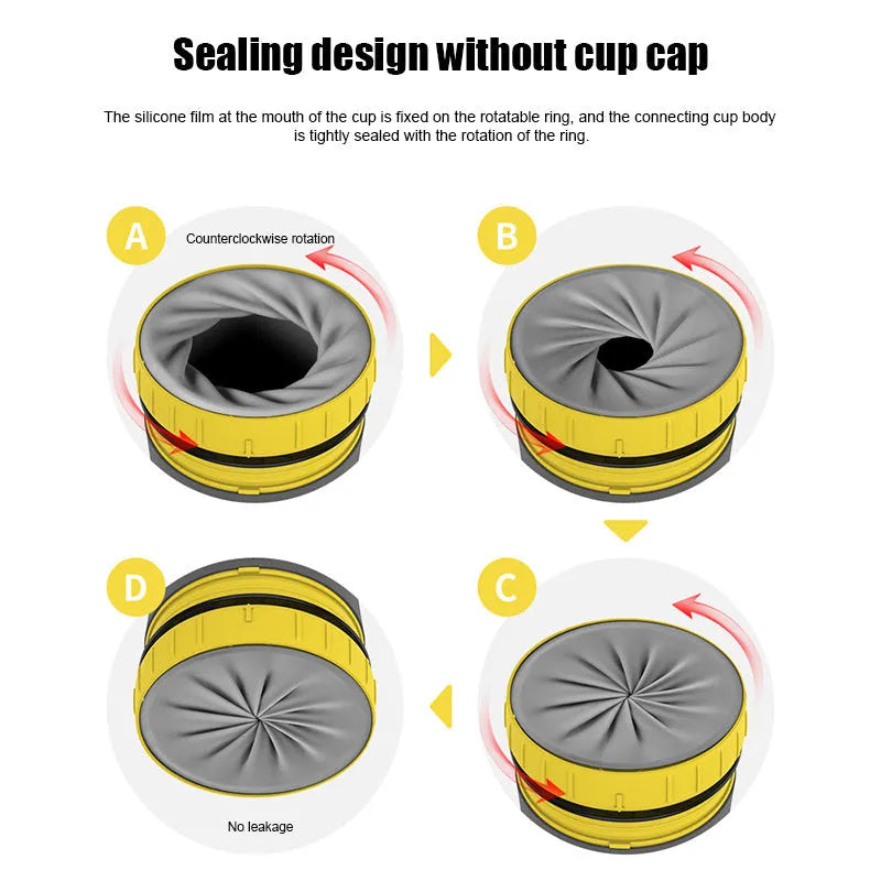 Double wall insulated travel mug with twist seal silicone membrane in cartoon design