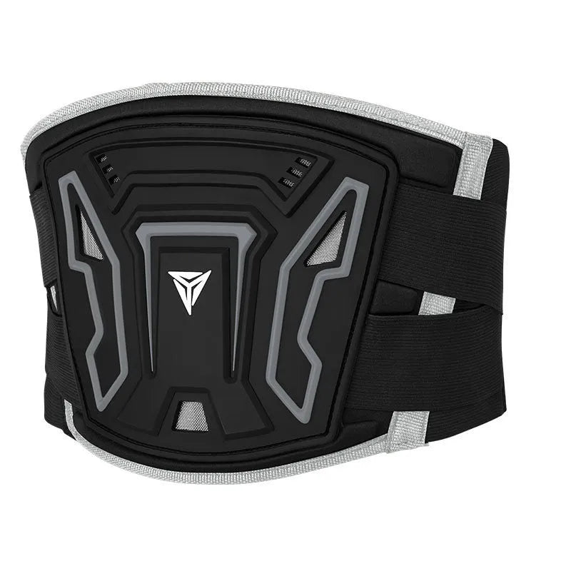 MDL1028 motorcycle waist support waistband in black or red with adjustable harness design