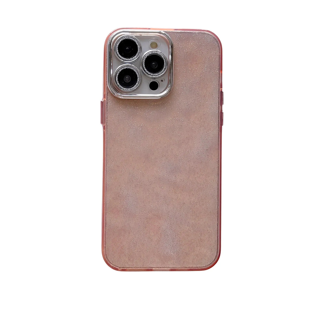 Corrugated PC phone case with lens protector for iPhone, shockproof anti-fall, available in multiple colours