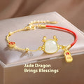 Silver-plated Dragon zodiac bracelet with animal modelling in New Chinese style