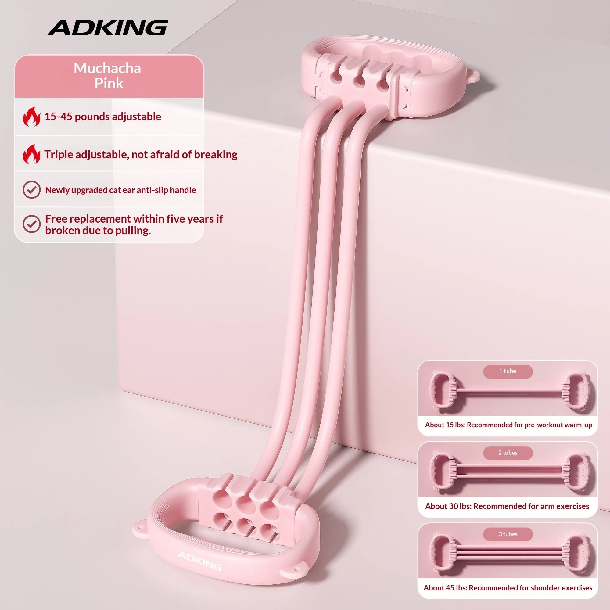 8-shaped puller for women back opener with cat ear non-slip handle in rock pink colour