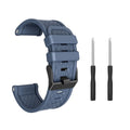 Black silicone sports watch strap with stainless steel watch-button for Jiaming watches, 26mm width