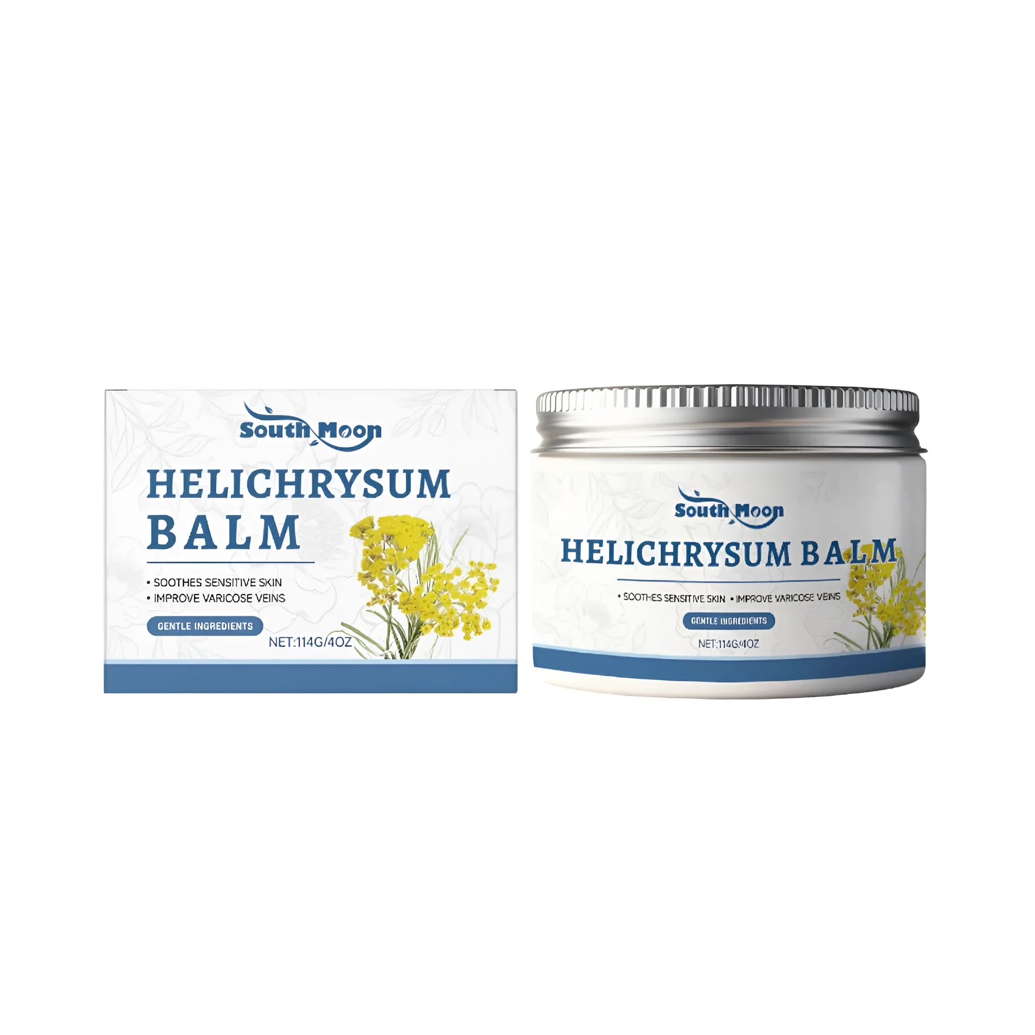 Calendula Multi-effect Soothing Cream in a 114g white pot with a gold lid