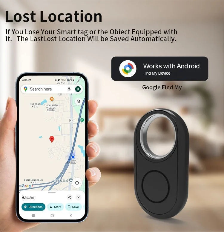 ITag anti-loss GPS tracker for keys and backpack, available in black, light blue, pink, white colours