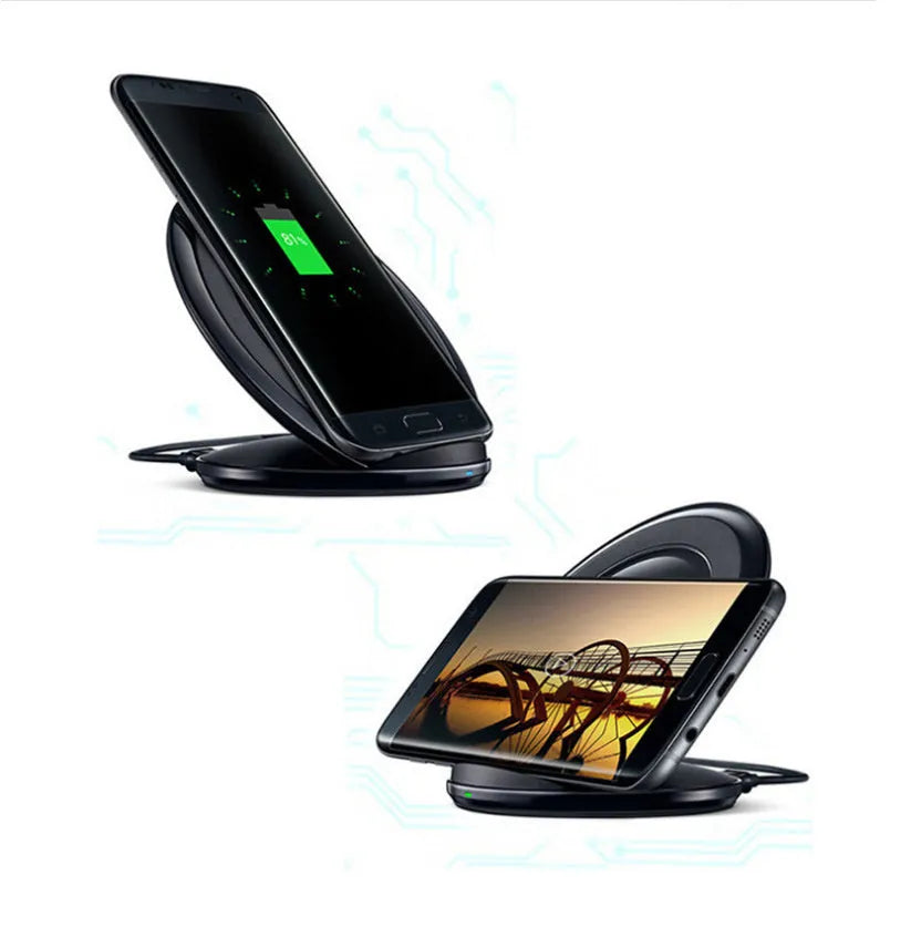 Black and white wireless charging pad for Samsung Galaxy Note Edge with USB connection