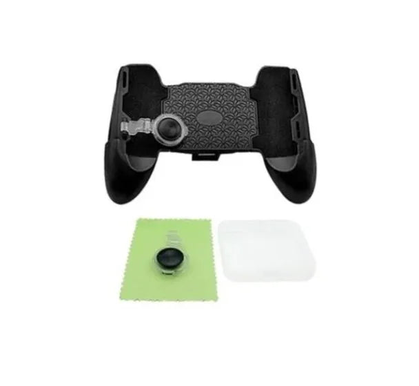 Black three-in-one game handle JL-01 with folding suction cup, phone holder bracket and charging ports