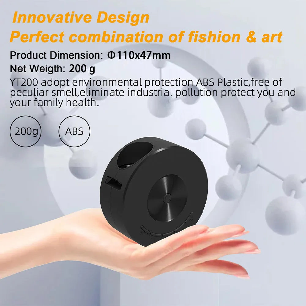 Black mini portable children's phone projector with compact square design.