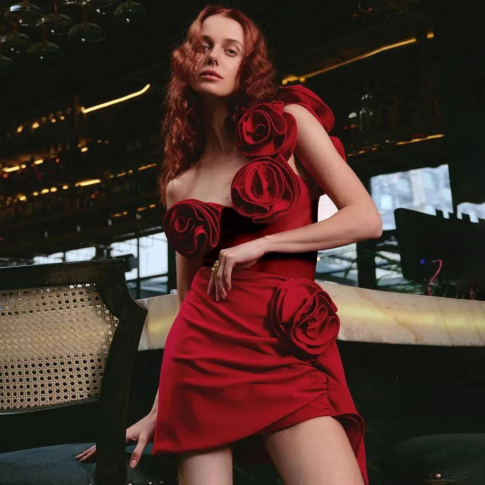 Red one-piece swimsuit for women with sleeveless design and solid colour.