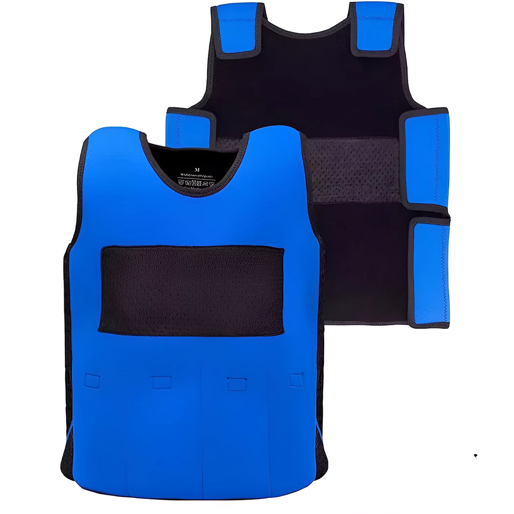 Child weighted sensory pressure regulating vest in black with gravity beads and SBR fabric, pullover style