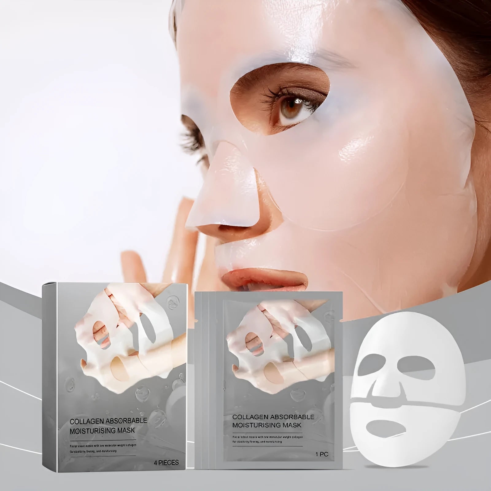 Bio Collagen True Deep Collagen overnight moisturizing anti-aging sheet mask with hyaluronic acid and Vitamin E