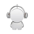 Personalised silver metal USB flash drive shaped like a car with a cartoon musician design.