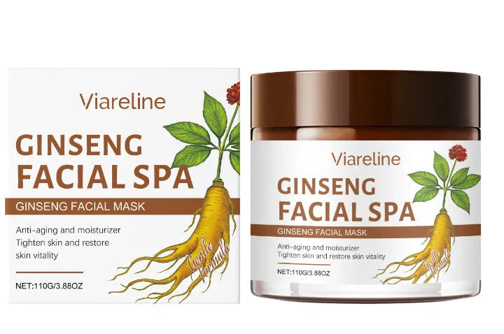 Ginseng Anti Wrinkle Firming Facial Mask 110g sheet mask in a white tube on a grey background
