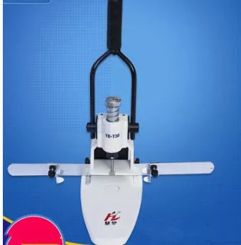 T30 single hole manual punching machine on a desk with adjustable hole pitch and edge distance control