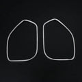 Silver 304 stainless steel trim pieces for ROOX40 series car door audio frame, showing two pieces measuring 270 by 200mm.
