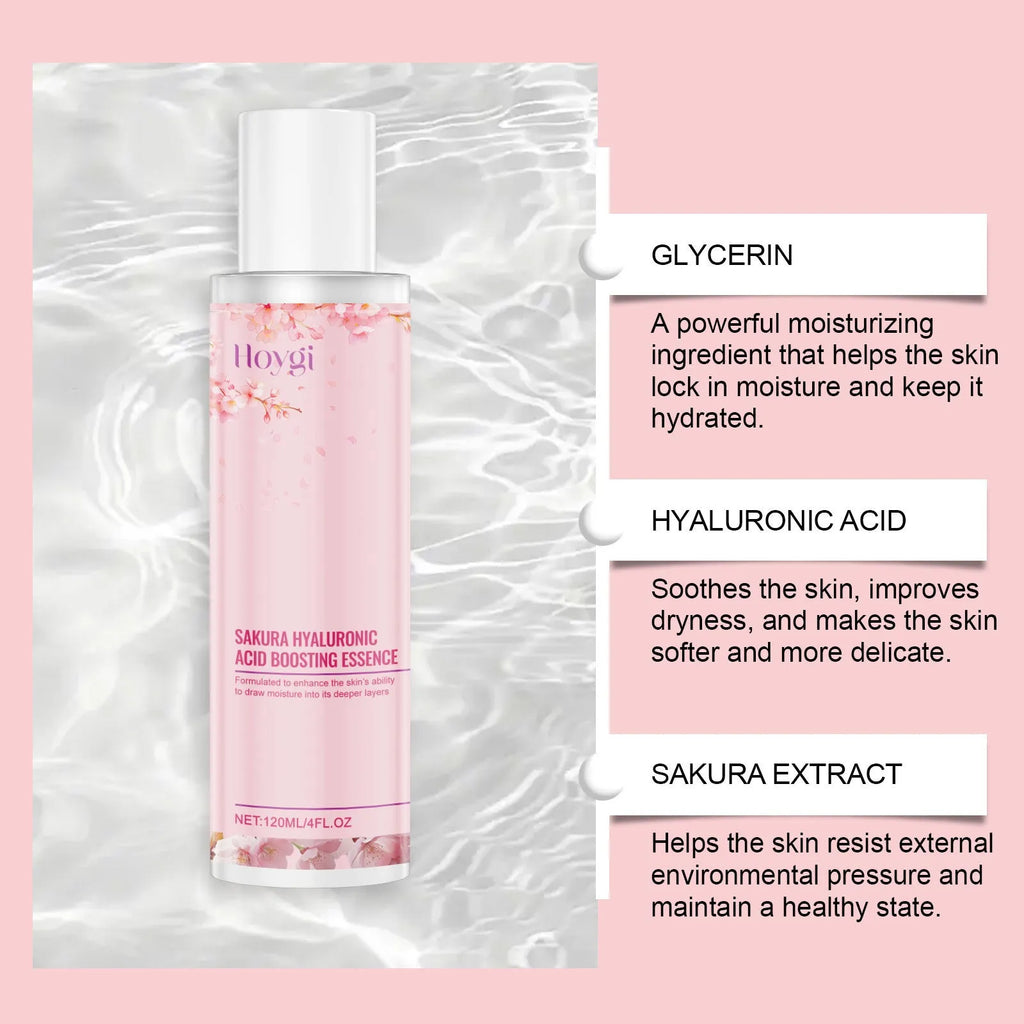 Hyaluronic Acid Moisturising Lotion bottle, 120ml capacity with cherry blossom extract