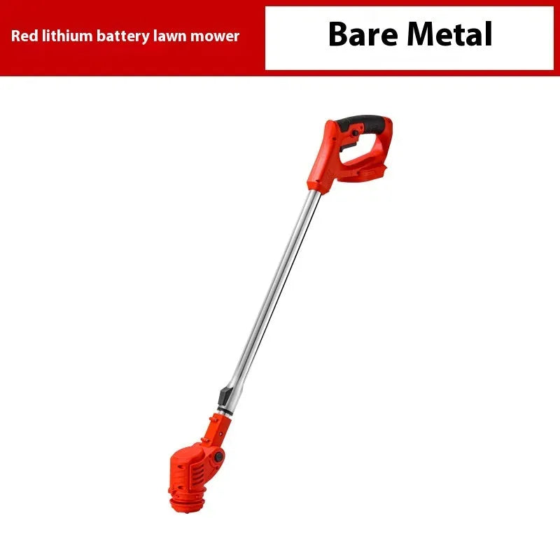 Portable 1000W weeding machine with 1300mm length for garden use, shown in bare metal finish with motor head and handle