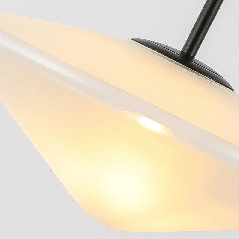 Nordic post-modern UFO glass chandelier with three sizes 25cm 30cm 35cm for bedroom dining room
