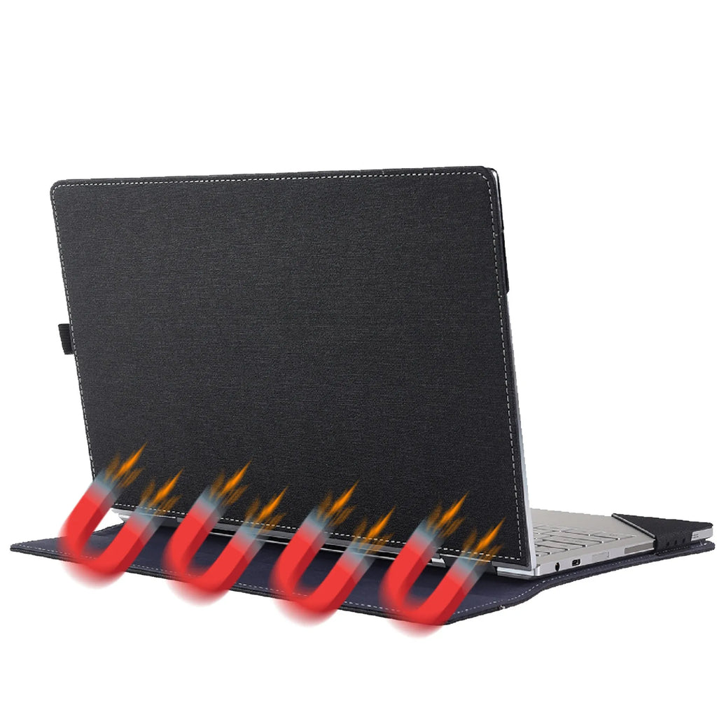 Black Chinese style imitation leather laptop protective sleeve for Microsoft Laptop6