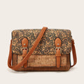 Women's printed PU crossbody bag with single strap in large capacity design