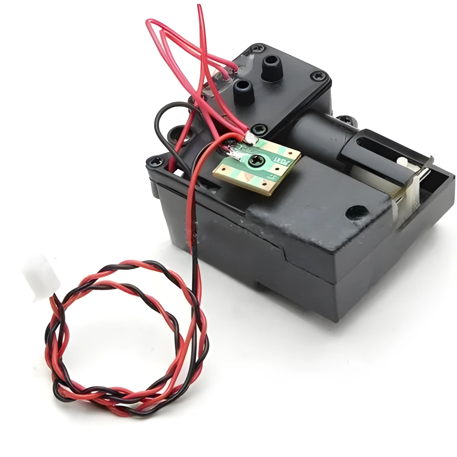 Black electronic smoke box accessory for RC tank models and military vehicle displays