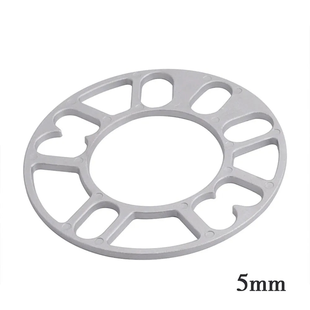 Aluminium hub centric wheel spacer gasket for car modification in 3mm 5mm 8mm 10mm thicknesses.