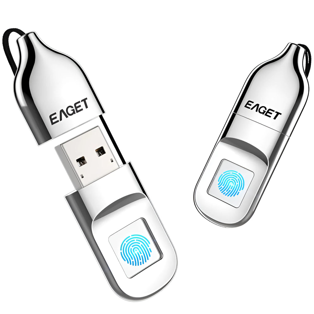 Fingerprint encryption metal USB 2.0 flash drive in 32GB 64GB capacity