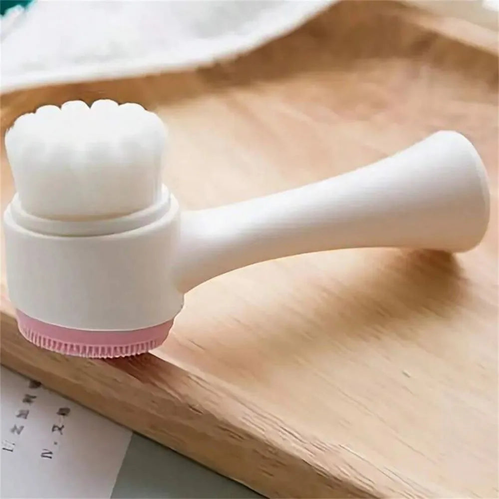Blue pet paw brush with nylon bristles for dogs and cats grooming