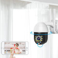 White wireless outdoor dome surveillance camera with waterproof plastic housing and 3.6mm lens