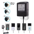 White external power adapter for video doorbell with UK plug and AC 18V output