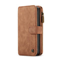 Black imitation leather split flip case for Apple iPhone with front cover open