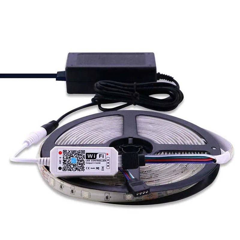 White WiFi light bar controller for RGB LED strips with three-channel control