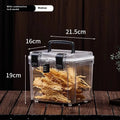 Transparent ABS plastic storage box with lock mechanism for medicine and fish maw storage
