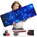 Blue star mouse pad with high-density fabric surface and anti-skid natural rubber base